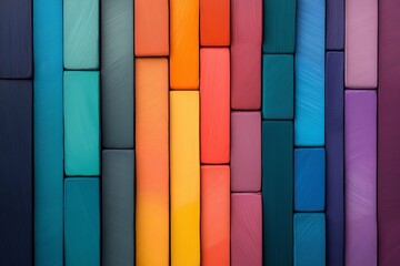 A vibrant color blocks in shades of red, blue, green, yellow, and purple. Generative AI