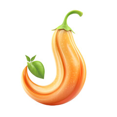 Orange pepper swirling design fresh vibrant juicy