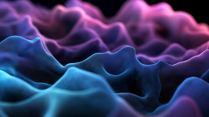 Obraz premium Abstract colorful particle background flowing like waves in the dark