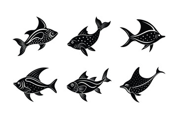 Duskveil Oceanfish silhouette vector illustration