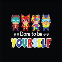 autism vector art t-shirt design