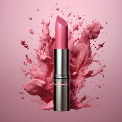 tube of pink lipstick 