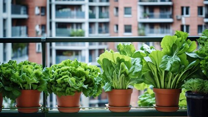 Fototapeta premium Illustration of Urban Farming in Vibrant Colors for World Urban Farming Day