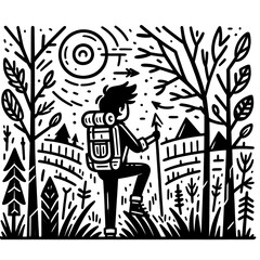 Naklejka premium set of silhouettes of trees