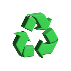 Obraz premium Recycle icon 3D illustration