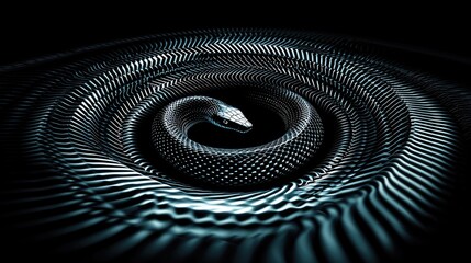 Obraz premium Captivating serpent movement dark environment animal photography mysterious setting close-up perspective nature concept