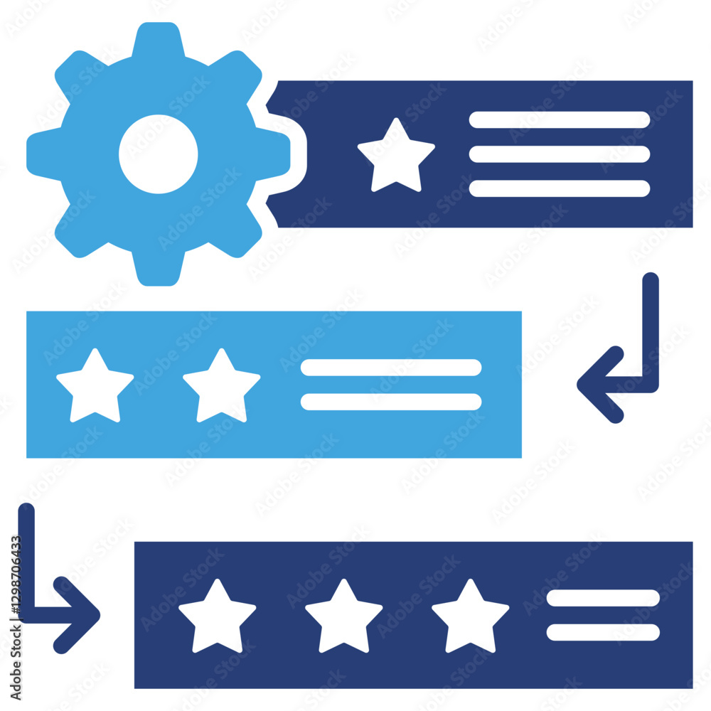 Poster prioritization two color icon