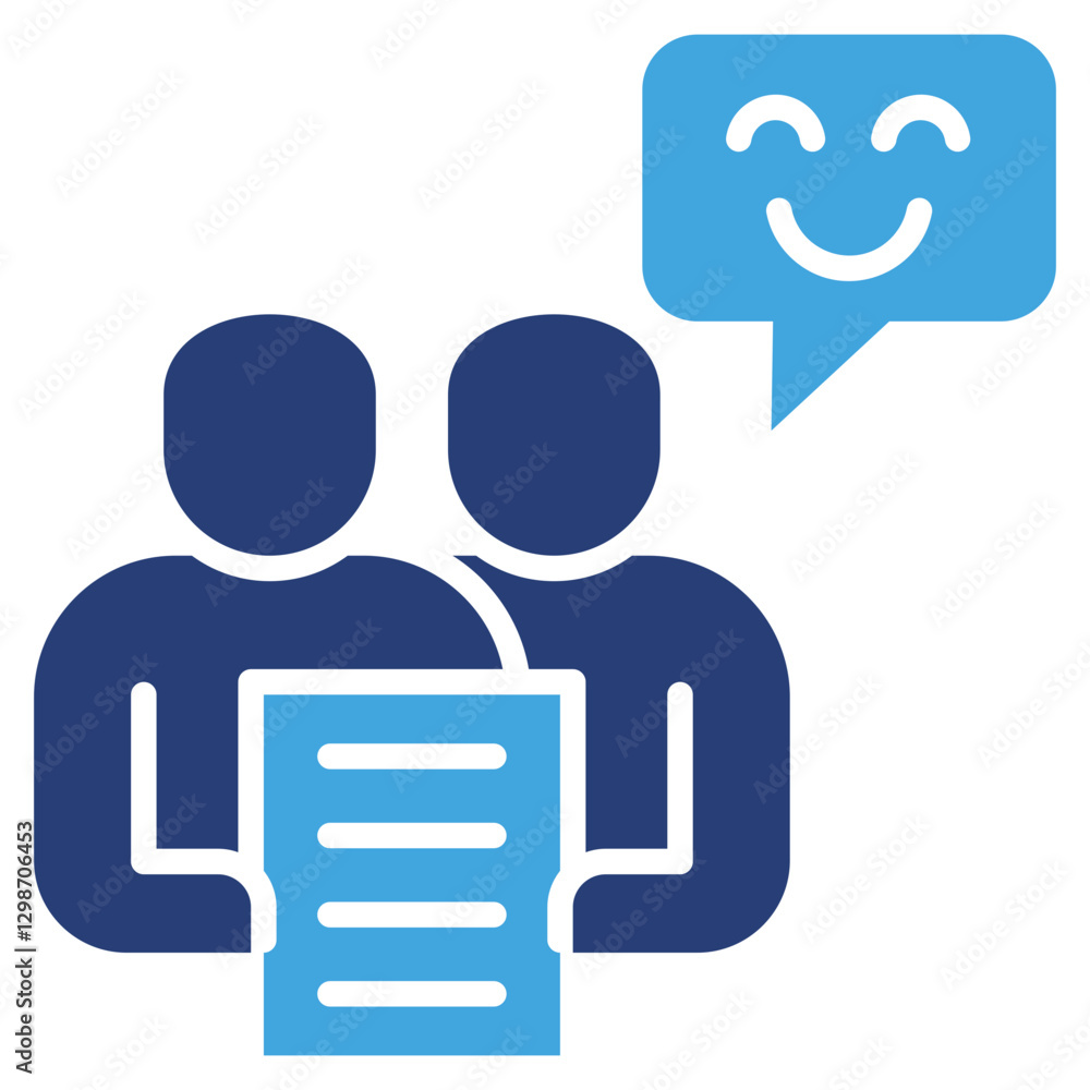 Poster assertiveness two color icon