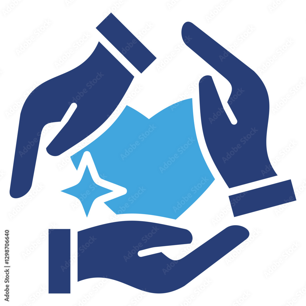 Poster empathy two color icon