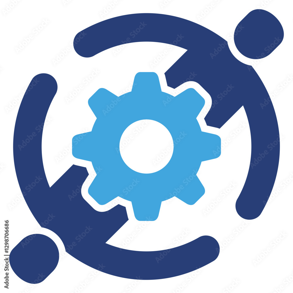 Poster cohesion two color icon