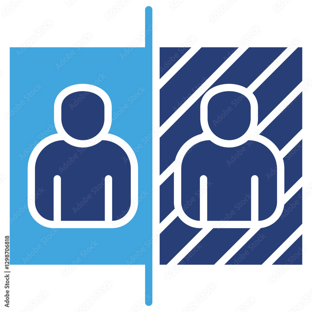 Aufkleber self reflection two color icon