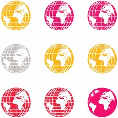 Exclusive Set of Earth Globe Icons