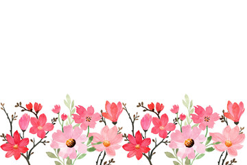 Watercolor flowers background vector for design.