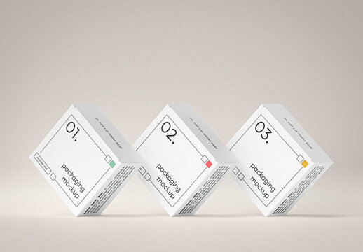 Row Of Boxes Mockup
