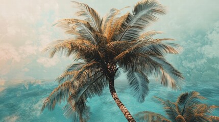 tropical paradise palm tree ocean landscape