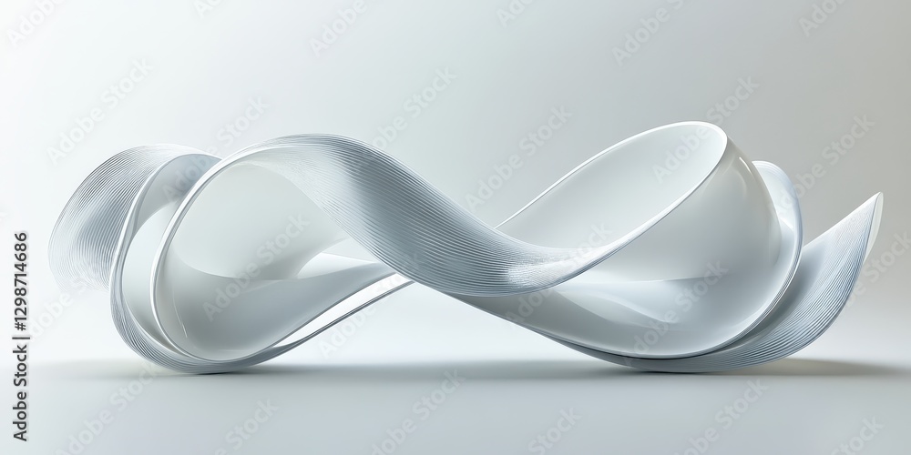 Poster elegant flowing white abstract design representing infinite movement and modern artistry ideal for c