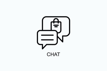 Chat Icon Or Logo Isolated Vector Illustration