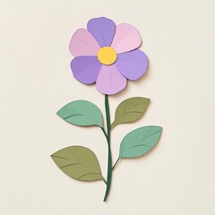 Naklejka premium Primrose flower paper colors craft.