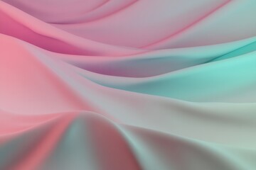 Fototapeta premium Soft waves of fabric blend pastel colors, creating soothing visu