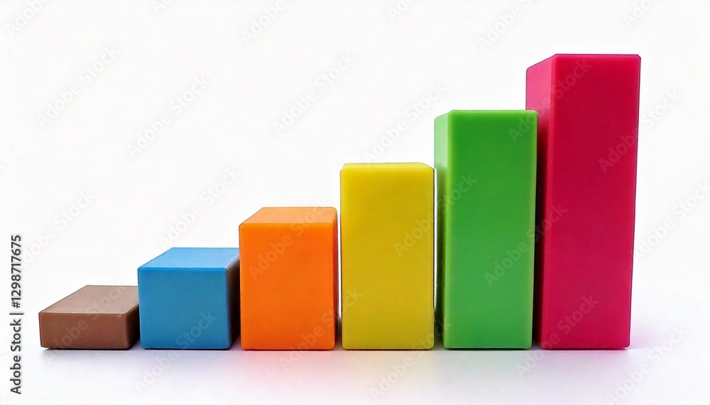 Poster a colorful bar graph showcasing upward progress and growth