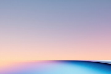 Obraz premium Soft gradient blends of blue and peach create serene horizon, ev