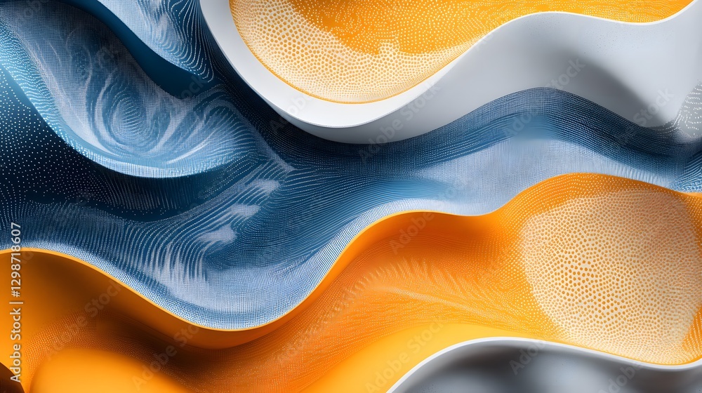 Poster abstract wave-like patterns with bold contrasting colors, perfect for modern design projects and cre