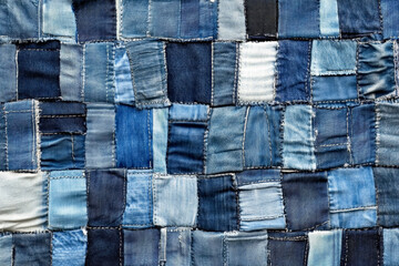 pattern of fabric with patch work.
