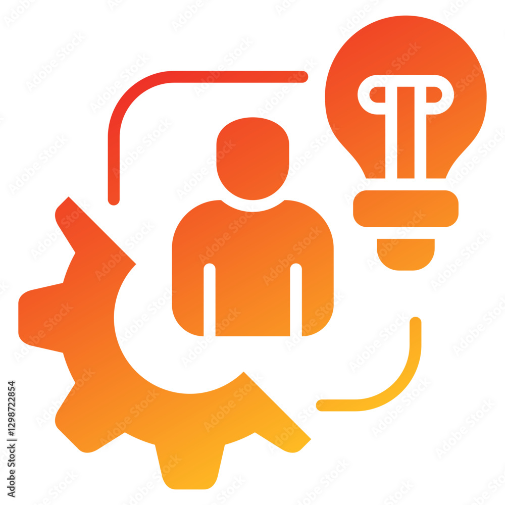 Poster technique glyph gradient icon