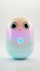 Cheerful ai home assistant managing smart functions in clipart style