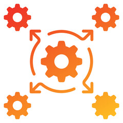 Integration Glyph Gradient Icon