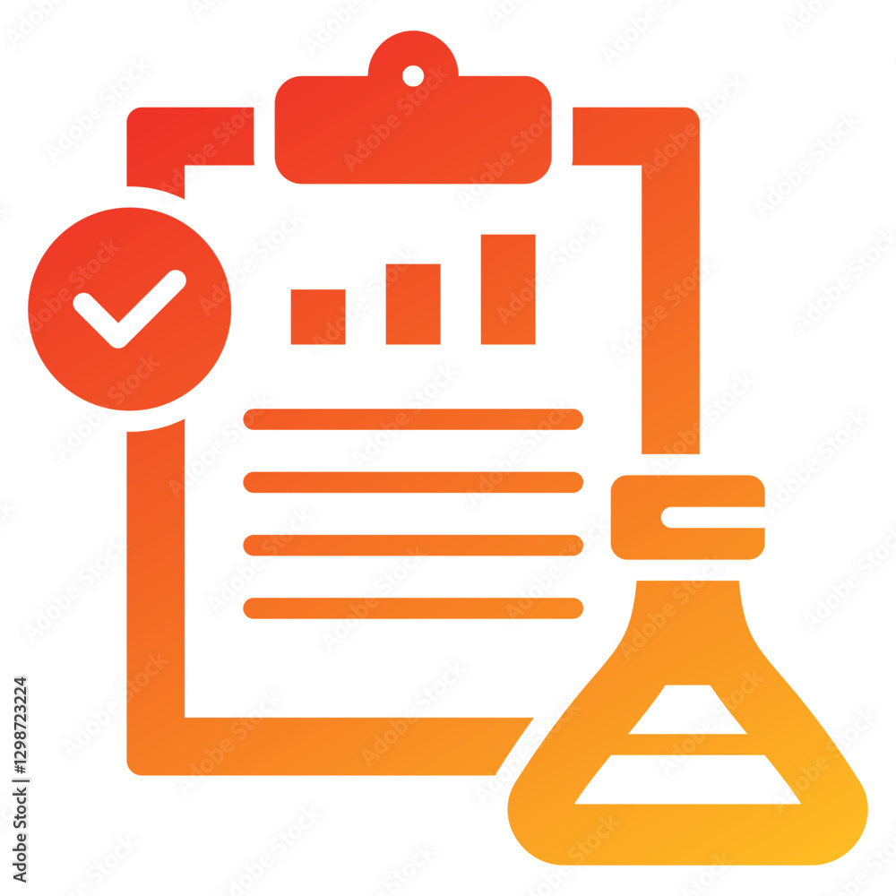 Poster experiment results glyph gradient icon