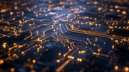 pulsing AI encryption circuit glowing pathways