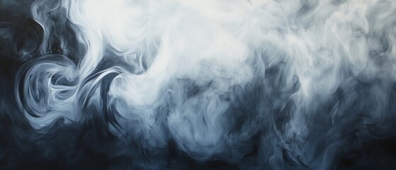 Smoke texture background in shades of gray and white, abstract dynamic pattern for art, design, and creative projects, dramatic atmospheric effect.