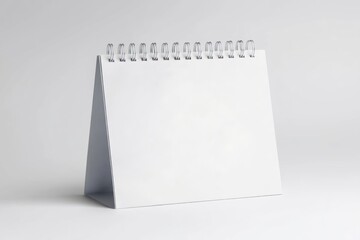 Blank desktop spiral-bound calendar