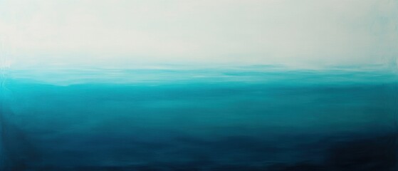 Fototapeta premium Ocean abstract art with calming turquoise and blue tones, serene landscape painting for modern decor, minimalist wall art, soothing home interior design.
