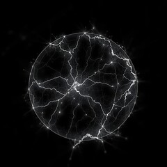 Futuristic Digital Map with Glowing Lines