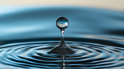 droplet just before collision, with surface tension holding it in a near-perfect sphere 