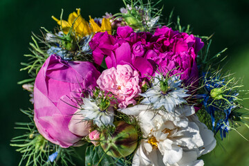 Bouquet of summer garden flowers