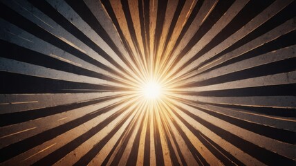 Obraz premium Abstract Sunburst Background Vintage Grunge Texture with Radiating Lines and Bright Light