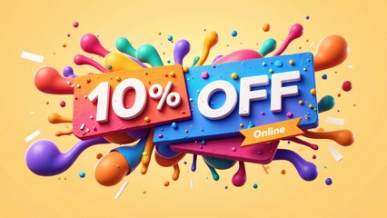 Fototapeta premium Modern Typography 10% OFF for Online Shop