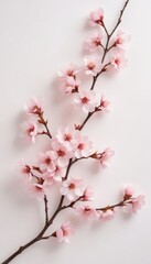 Obraz premium Pink Blossom Flowers on Branches: Beautiful Spring Floral Scene in Soft Natural Light