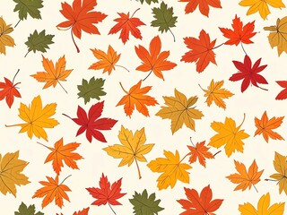 Autumn Leaves Pattern: A Colorful Fall Design