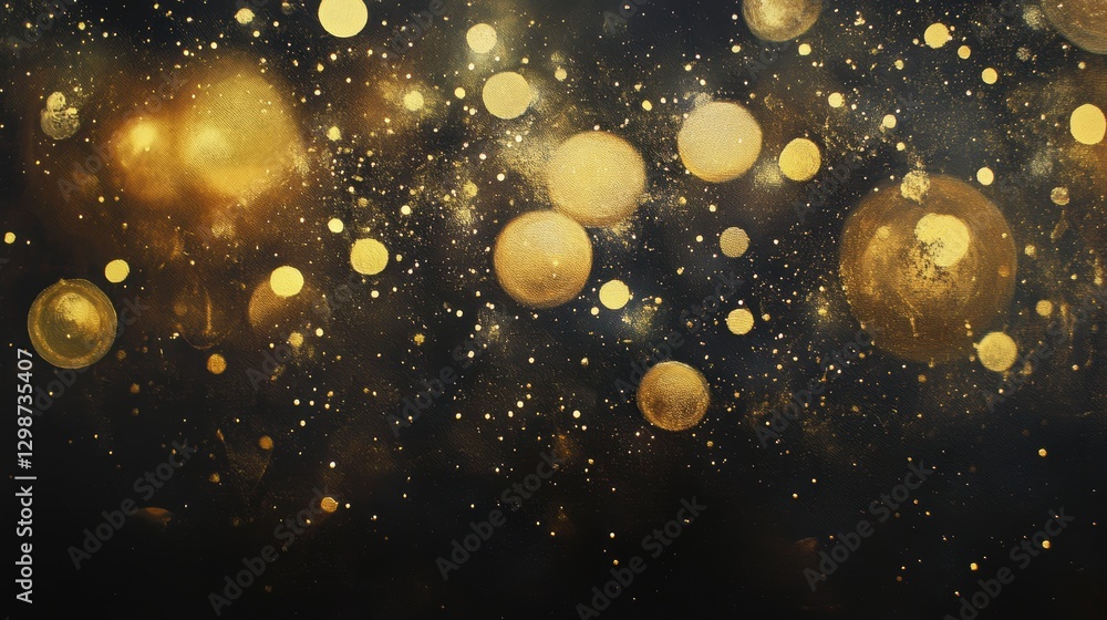 Poster bokeh effect with golden lights sparkling on dark background creating a festive atmosphere for celeb
