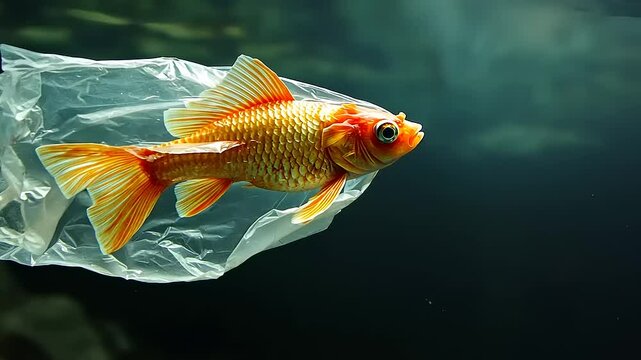 gold fish in aquarium