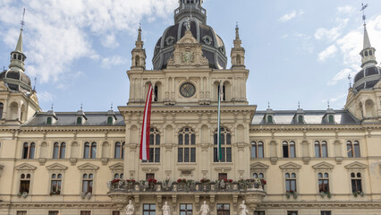 Scenic view of Town hall of Graz in Stiermarken region in Austria