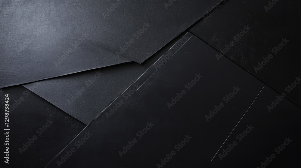 Poster black textured background with layered geometric shapes modern design abstract pattern for creative 
