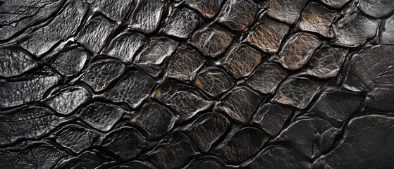 Black snake skin texture background high resolution detailed scales pattern exotic animal print wildlife nature close-up surface design.