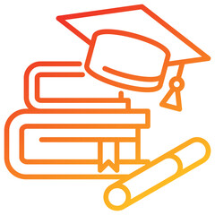 Education Line Gradient Icon
