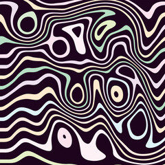 ABSTRACT ILLUSTRATION MARBLED TEXTURE LIQUIFY PSYCHEDELIC COLORFUL DESIGN. OPTICAL ILLUSION BACKGROUND VECTOR DESIGN