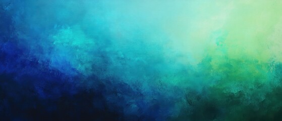 Obraz premium Abstract watercolor texture in vibrant hues of blue, green, and teal for backgrounds, digital art, and creative projects. Atmospheric color blend design.